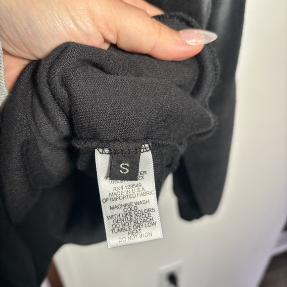 Aviator Nation Classic Velvet Black Sweatshirt with Yellow Accents Small - Picture 5 of 6